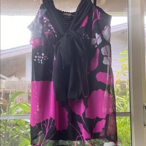 Guess Black Sheer Strap Top